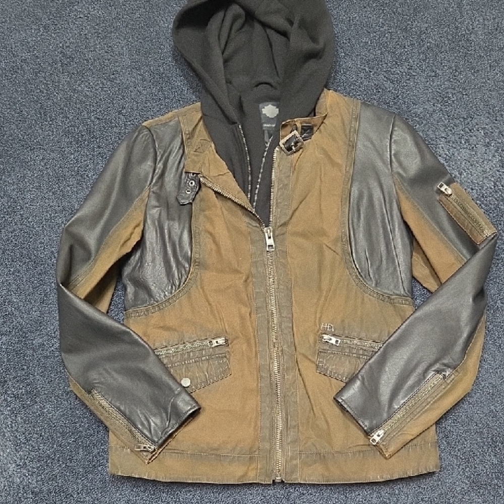 Harley-Davidson Military Field Jacket in Brown and Black